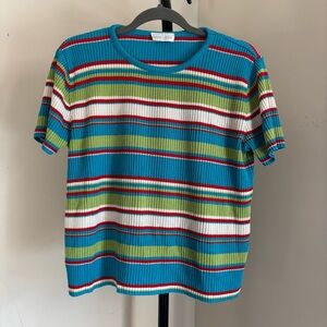 Vintage Pierre Cardin Multicolor Striped Top